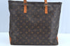 Authentic Louis Vuitton Monogram Cabas Mezzo Shoulder Tote Bag M51151 Junk K7998