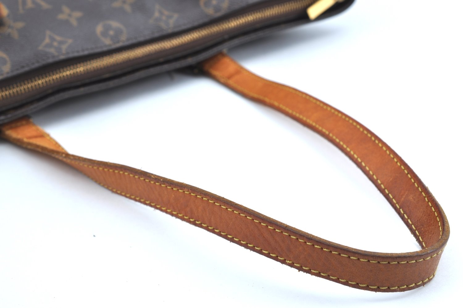 Authentic Louis Vuitton Monogram Cabas Mezzo Shoulder Tote Bag M51151 Junk K7998