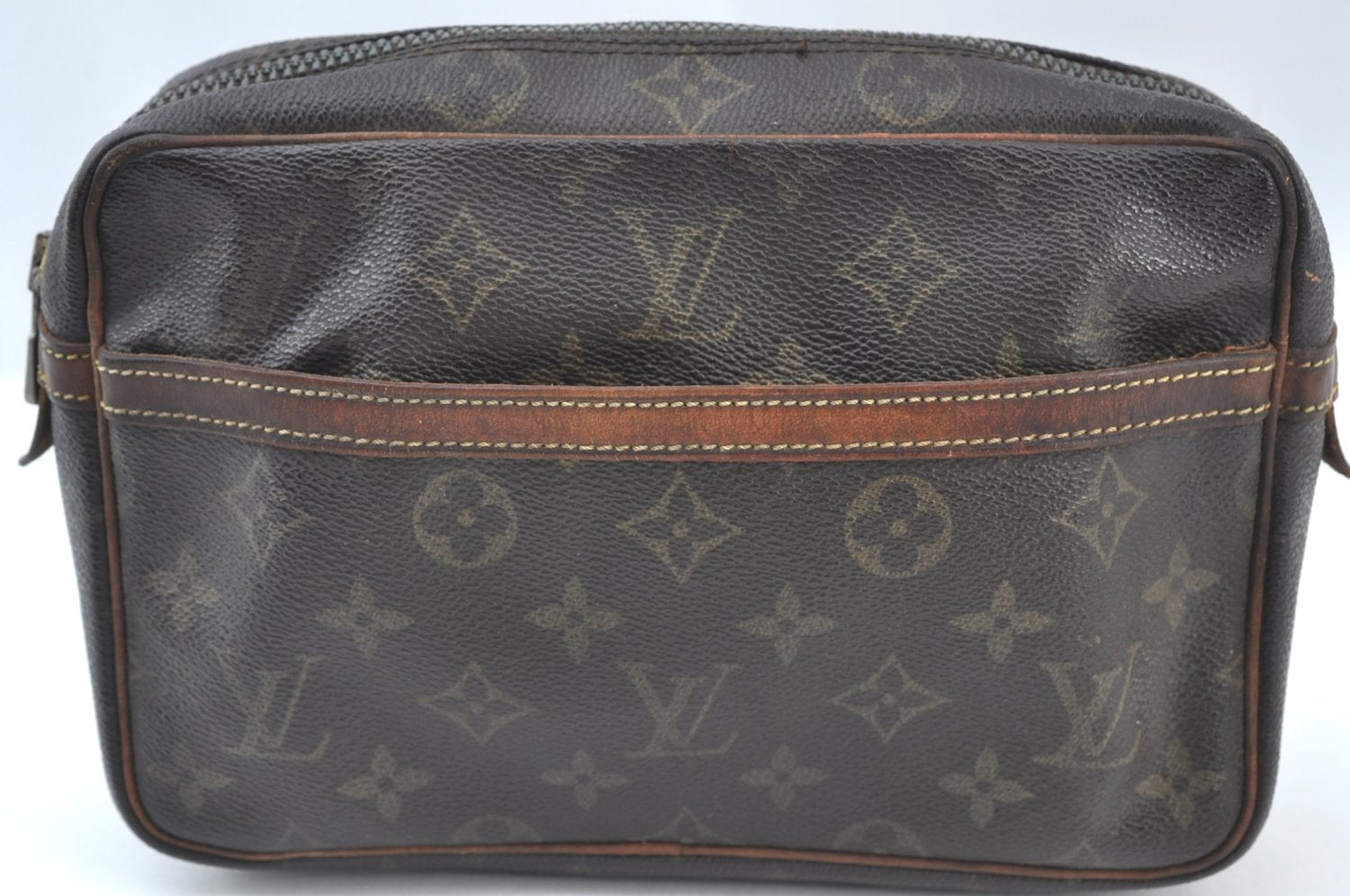 Authentic Louis Vuitton Monogram Compiegne 23 Clutch Hand Bag M51847 LV K8007