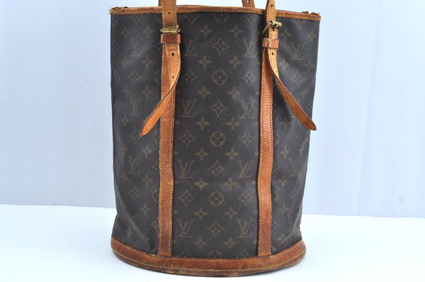 Authentic Louis Vuitton Monogram Bucket GM Shoulder Tote Bag Old Model LV K8025