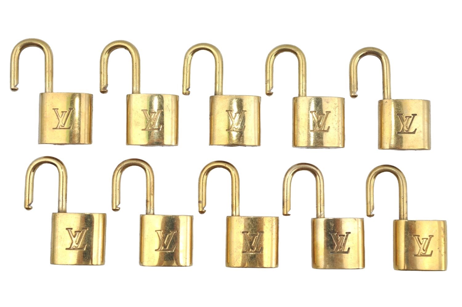 Authentic Louis Vuitton Padlock Gold 10Set LV K8040