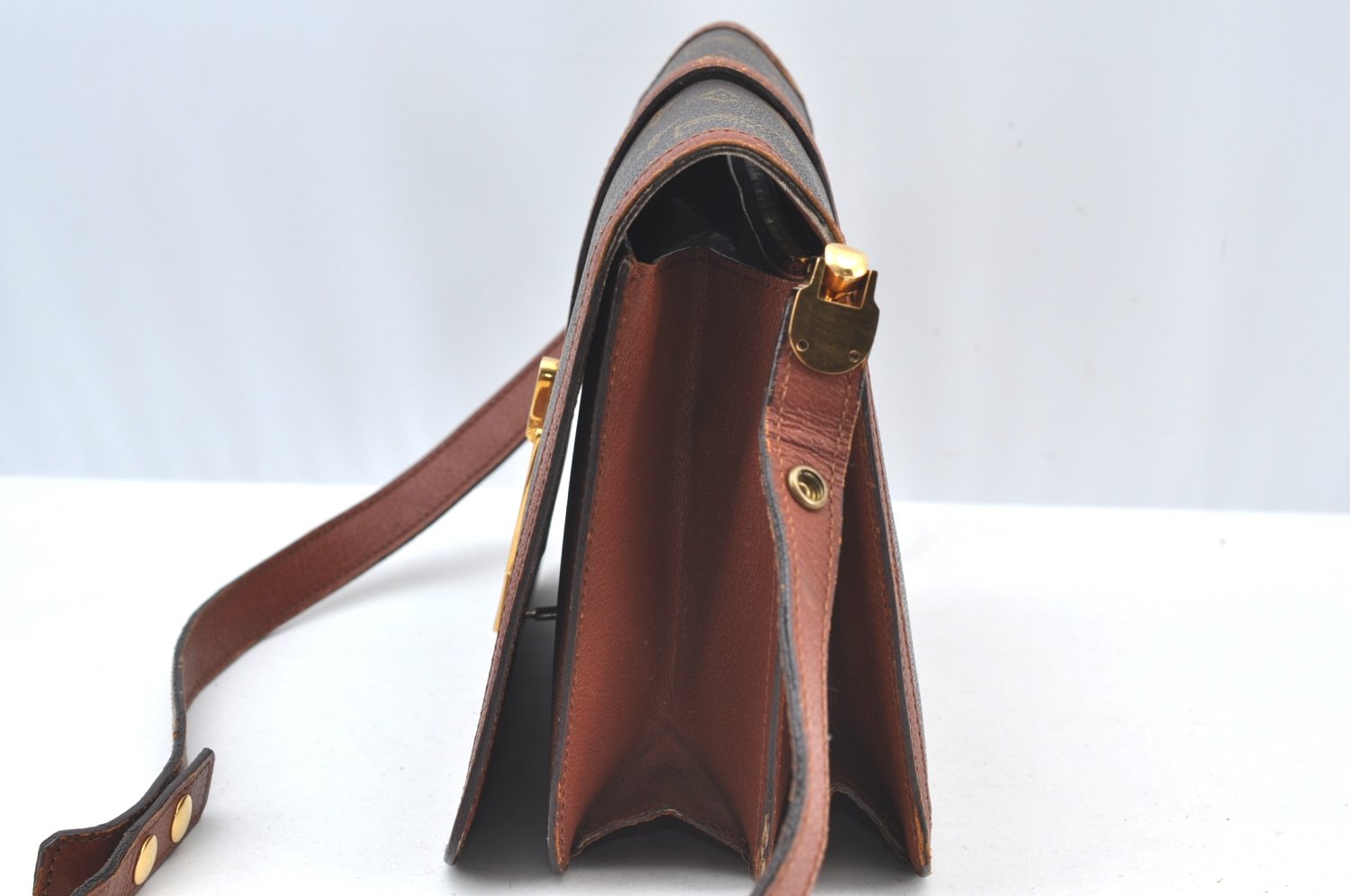 Auth Louis Vuitton Monogram Rond Point Shoulder Cross Bag M51412 LV Junk K8046