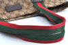 Authentic GUCCI Web Sherry Line Tote Bag GG Canvas Leather 189669 Brown K8051