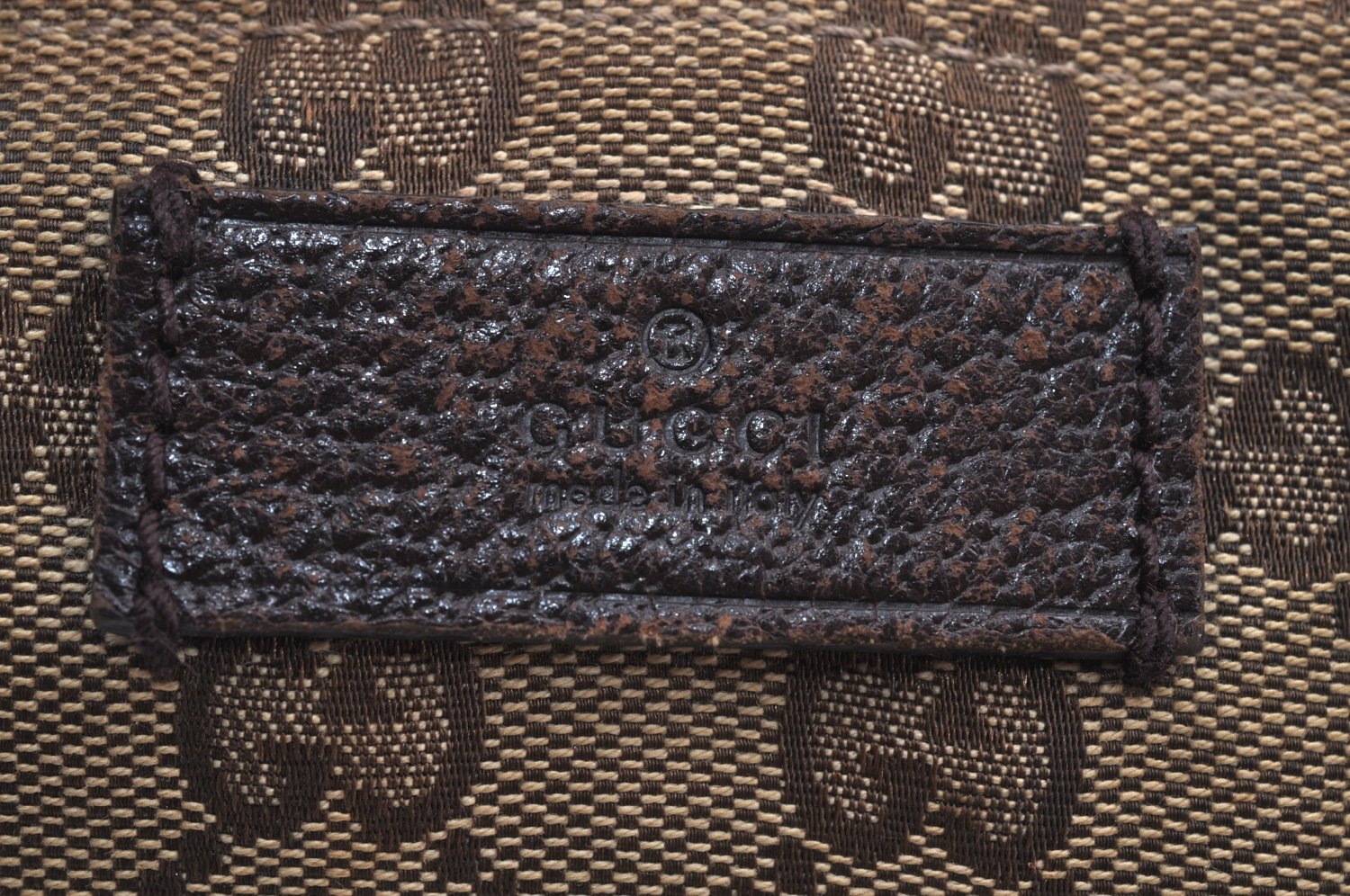 Authentic GUCCI Web Sherry Line Tote Bag GG Canvas Leather 189669 Brown K8051