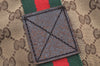 Authentic GUCCI Web Sherry Line Tote Bag GG Canvas Leather 189669 Brown K8051
