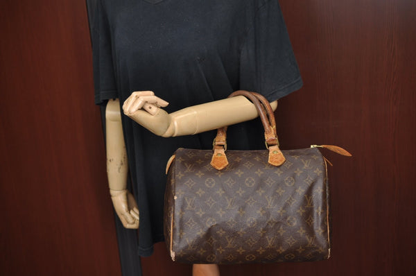 Authentic Louis Vuitton Monogram Speedy 30 Hand Boston Bag Old Model LV K8053