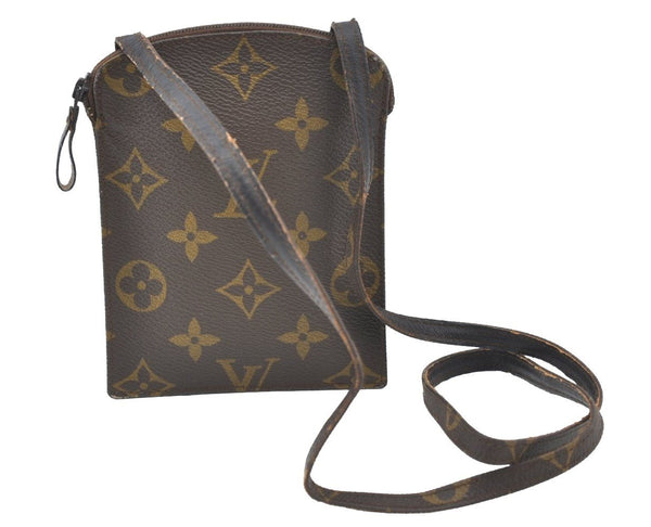 Authentic Louis Vuitton Monogram Pochette Secret Shoulder Bag Old Model K8054