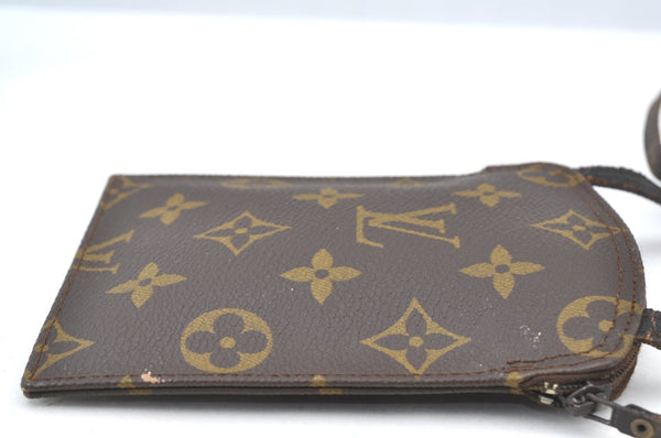 Authentic Louis Vuitton Monogram Pochette Secret Shoulder Bag Old Model K8054