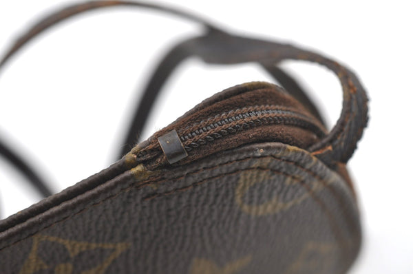 Authentic Louis Vuitton Monogram Pochette Secret Shoulder Bag Old Model K8054