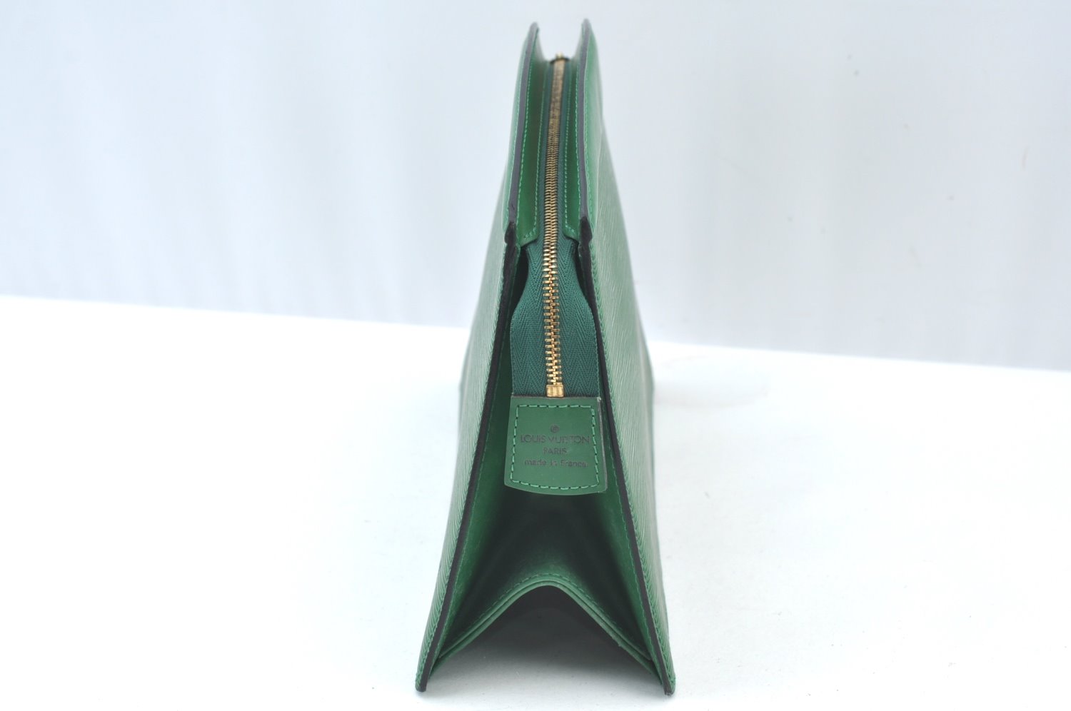 Authentic Louis Vuitton Epi Trousse Crete Clutch Bag Green M48407 LV K8064
