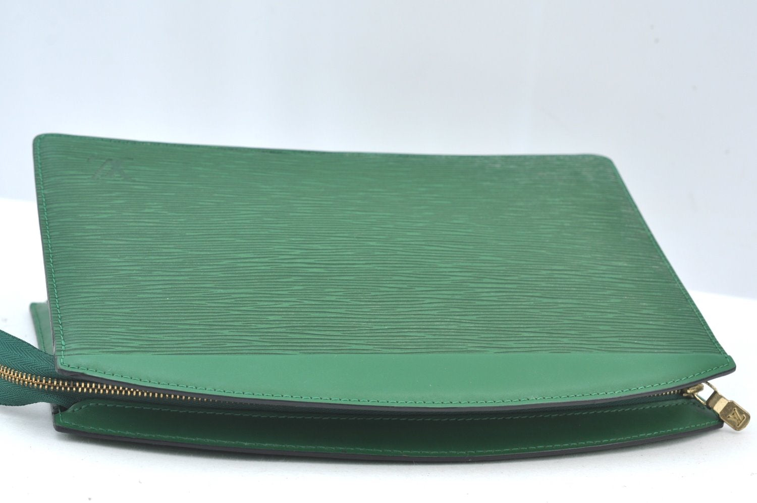 Authentic Louis Vuitton Epi Trousse Crete Clutch Bag Green M48407 LV K8064