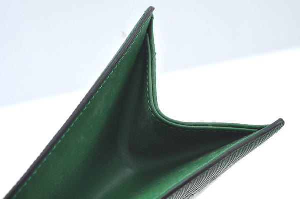 Authentic Louis Vuitton Epi Trousse Crete Clutch Bag Green M48407 LV K8064