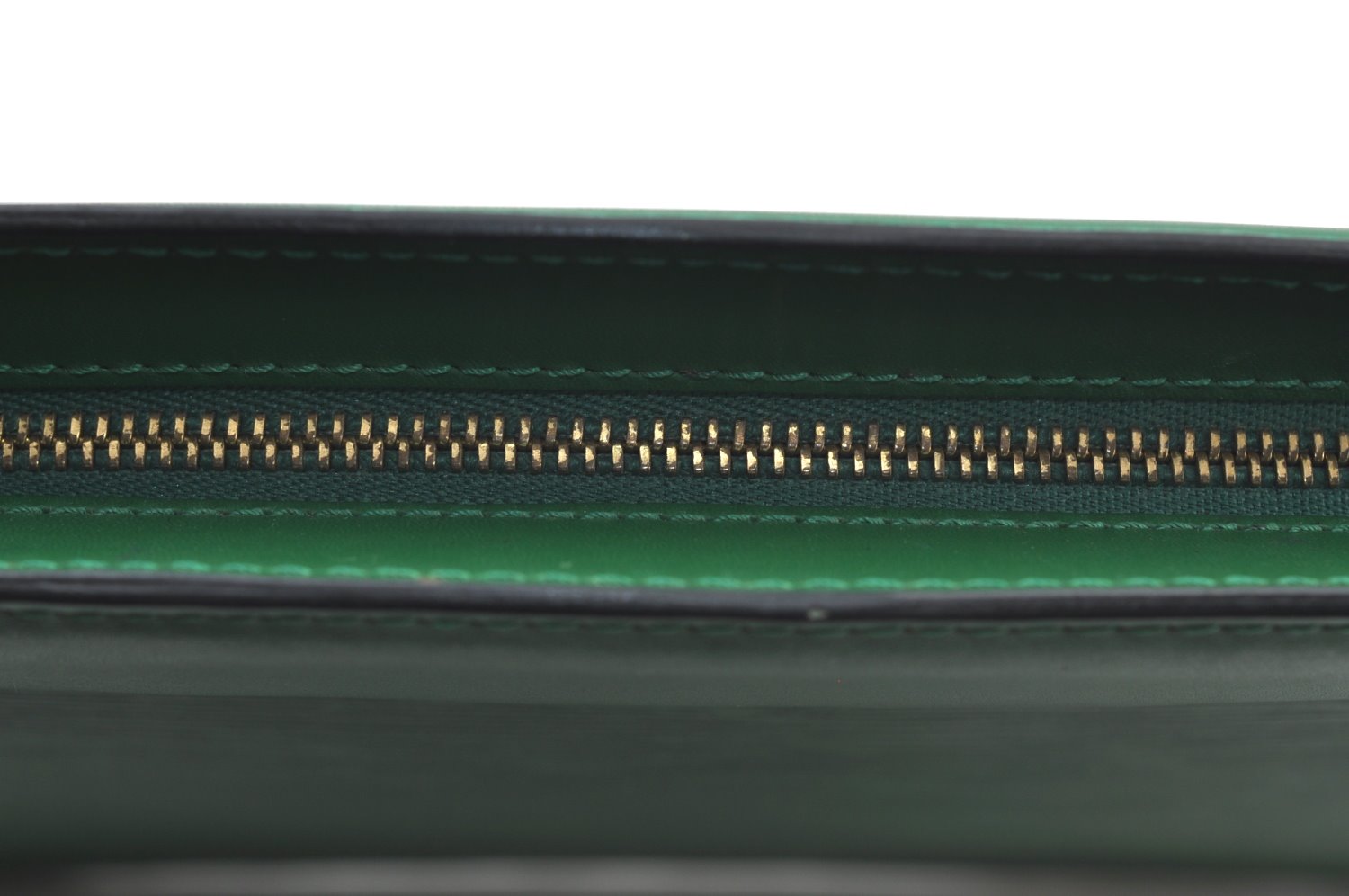 Authentic Louis Vuitton Epi Trousse Crete Clutch Bag Green M48407 LV K8064