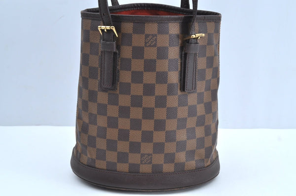 Authentic Louis Vuitton Damier Marais Bucket Shoulder Tote Bag N42240 LV K8072