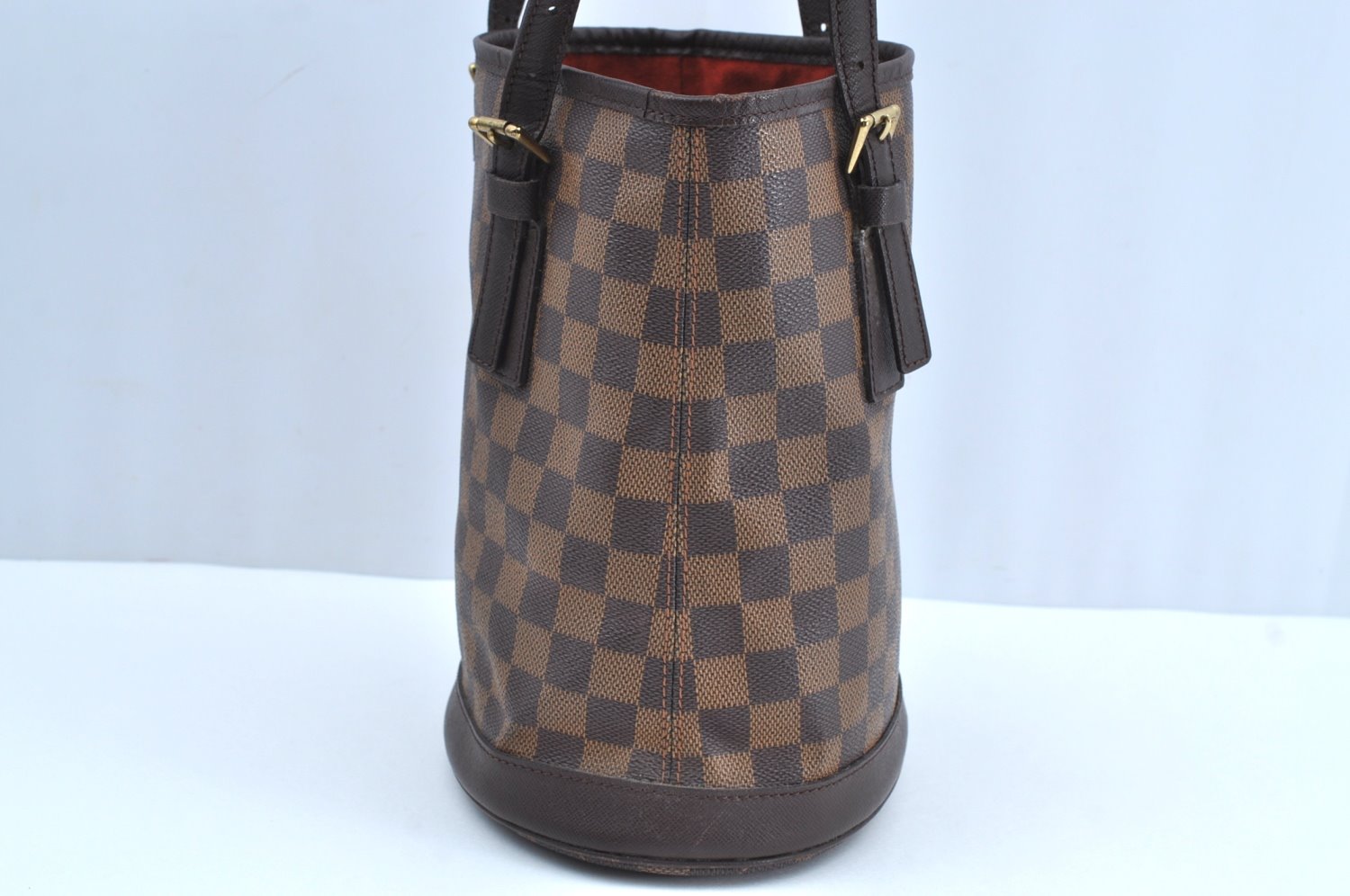 Authentic Louis Vuitton Damier Marais Bucket Shoulder Tote Bag N42240 LV K8072