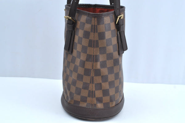 Authentic Louis Vuitton Damier Marais Bucket Shoulder Tote Bag N42240 LV K8072
