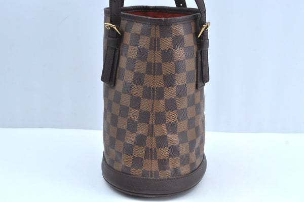 Authentic Louis Vuitton Damier Marais Bucket Shoulder Tote Bag N42240 LV K8072