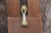 Authentic MARIO VALENTINO V Logo Hand Boston Bag PVC Leather Brown K8079