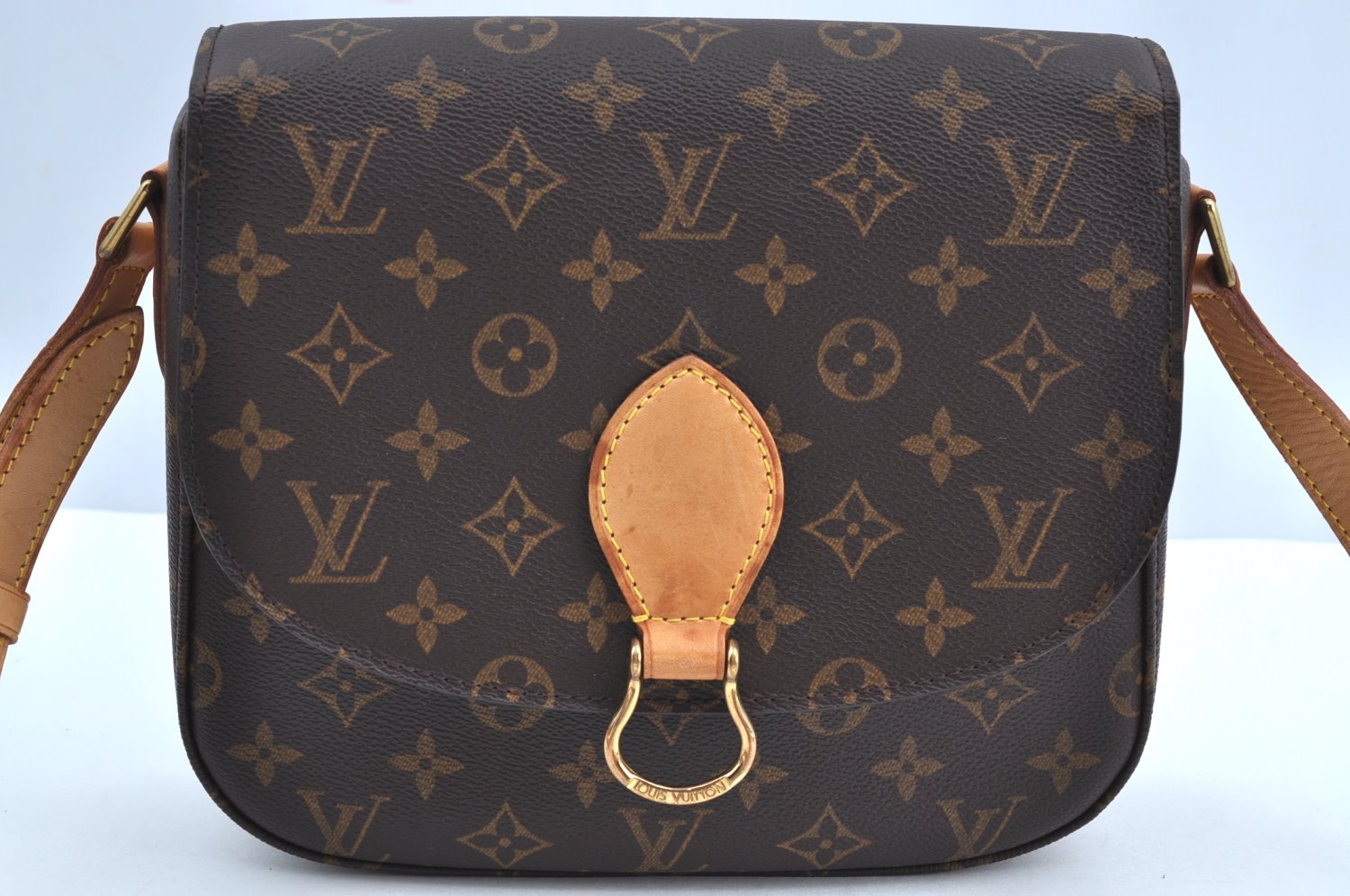 Authentic Louis Vuitton Monogram Saint Cloud GM M51242 Shoulder Cross Bag K8080