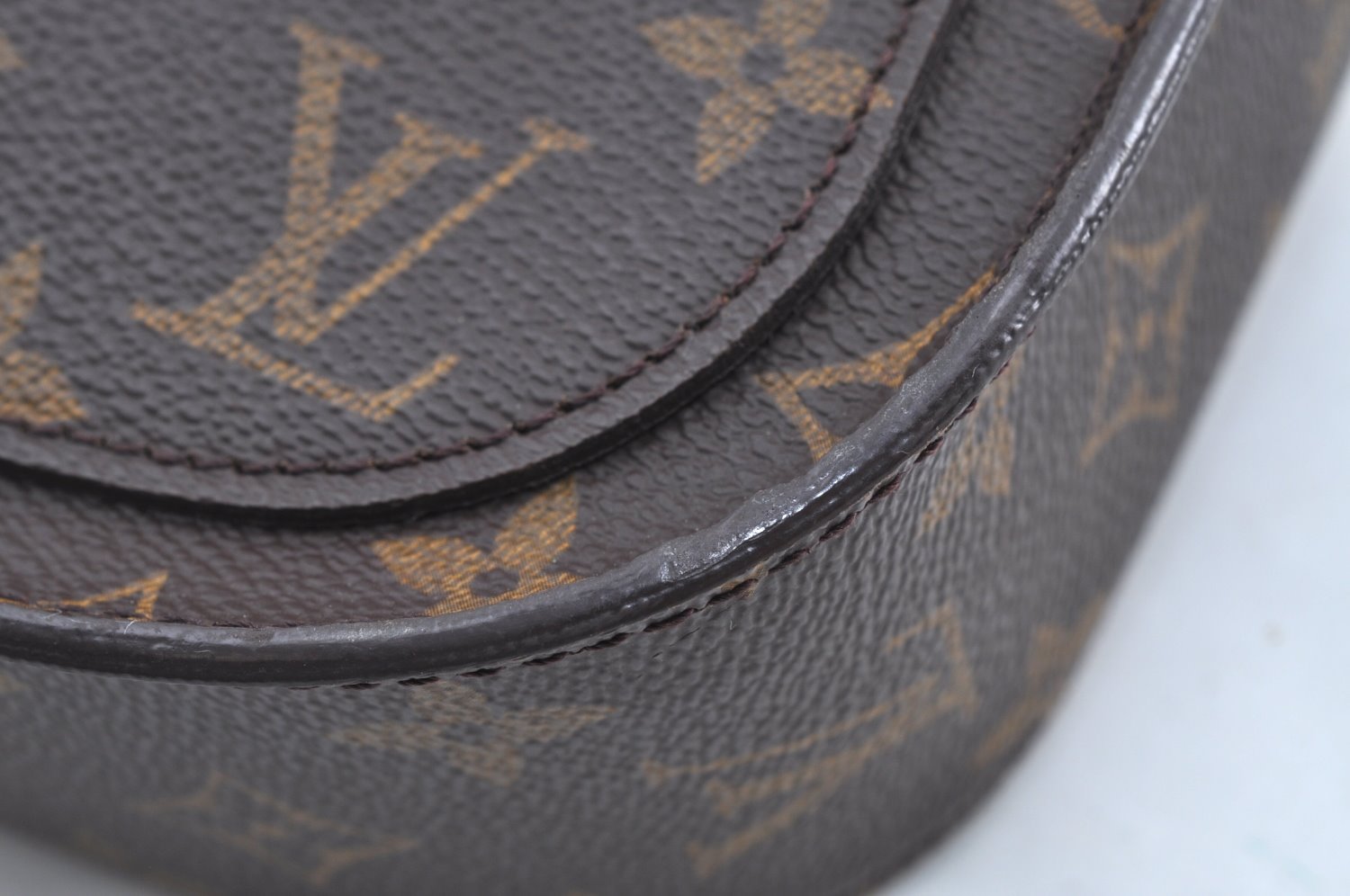 Authentic Louis Vuitton Monogram Saint Cloud GM M51242 Shoulder Cross Bag K8080