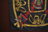 Authentic HERMES Carre 90 Scarf "GRAND UNIFFORME" Silk Black Paper Bag K8110