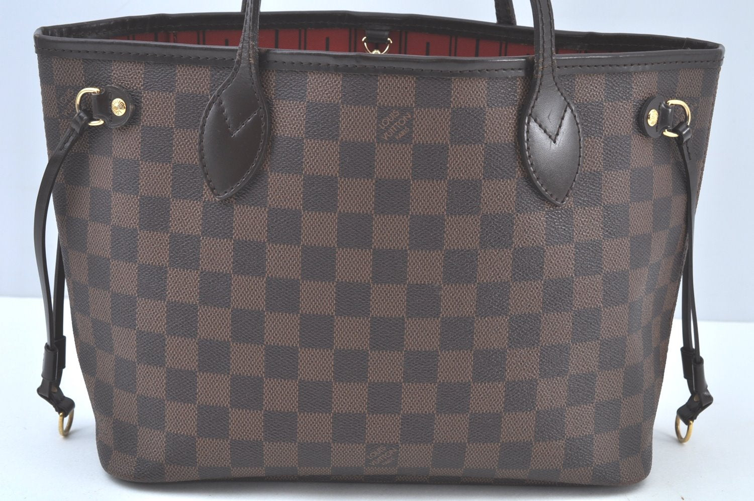 Authentic Louis Vuitton Damier Neverfull PM Shoulder Tote Bag N51109 LV K8121