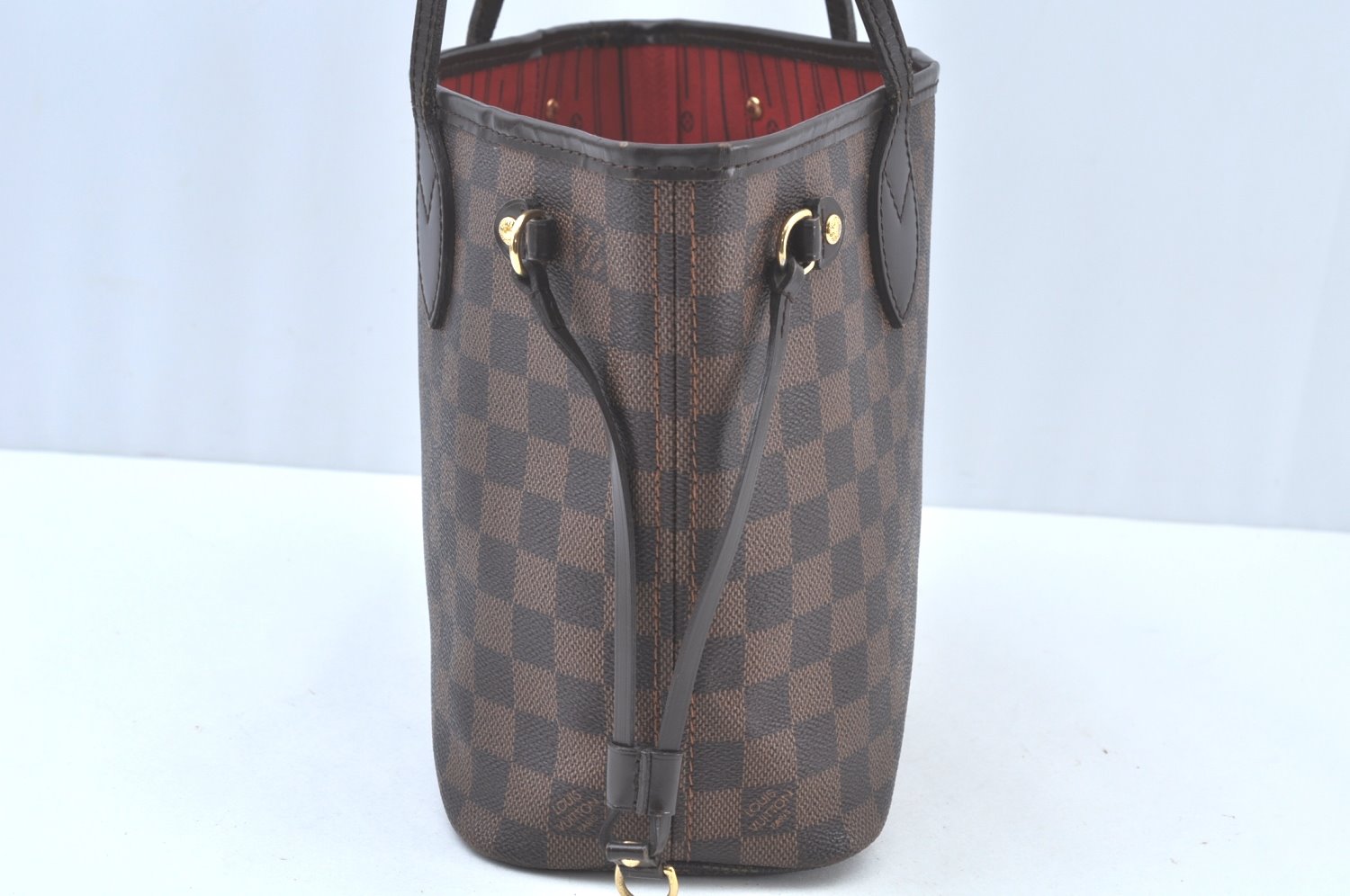 Authentic Louis Vuitton Damier Neverfull PM Shoulder Tote Bag N51109 LV K8121