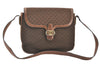 Authentic GUCCI Micro GG Canvas Leather Shoulder Cross Body Bag Brown K8155