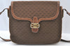 Authentic GUCCI Micro GG Canvas Leather Shoulder Cross Body Bag Brown K8155