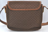 Authentic GUCCI Micro GG Canvas Leather Shoulder Cross Body Bag Brown K8155