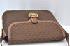 Authentic GUCCI Micro GG Canvas Leather Shoulder Cross Body Bag Brown K8155