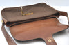 Authentic GUCCI Micro GG Canvas Leather Shoulder Cross Body Bag Brown K8155