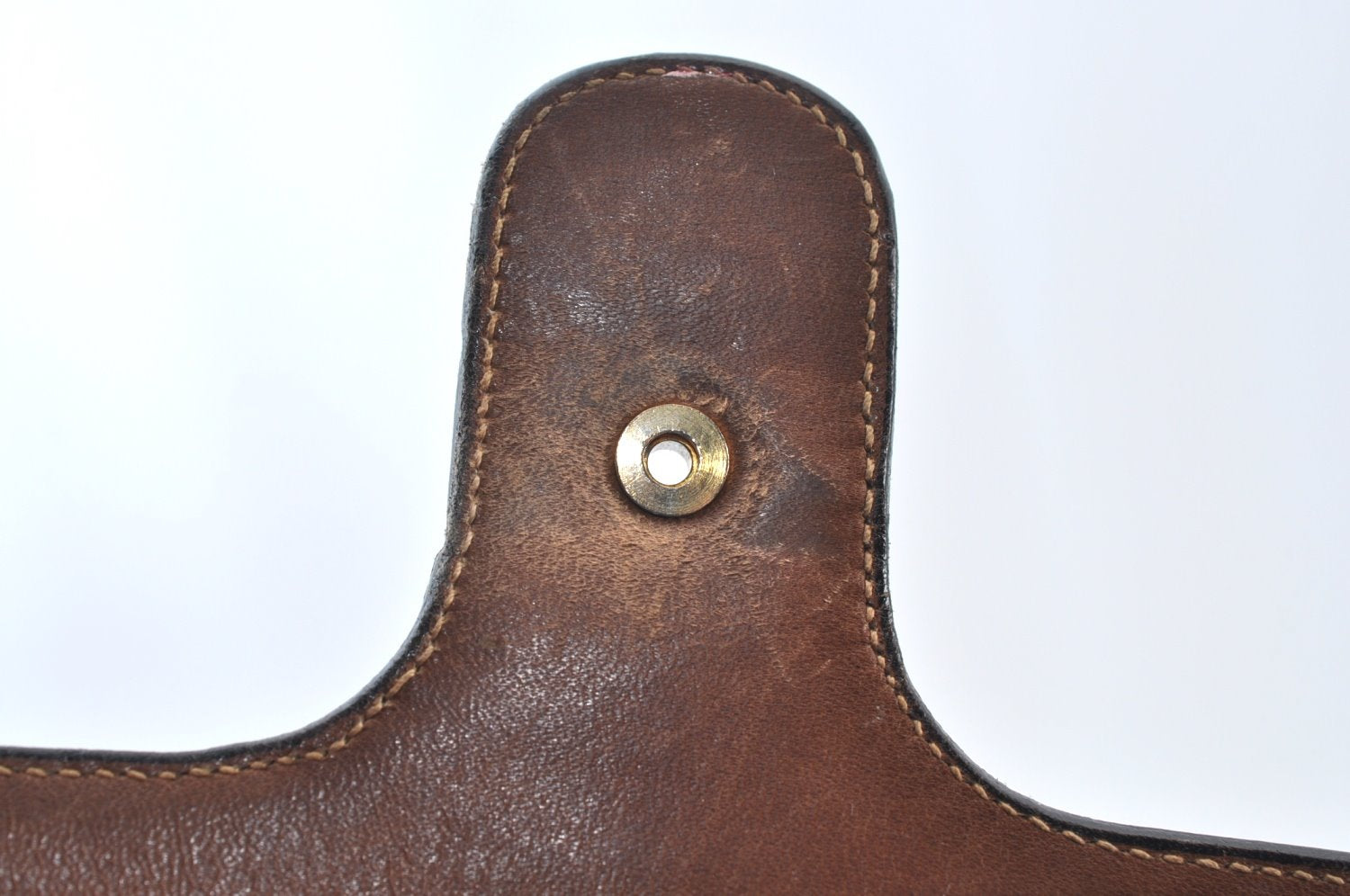 Authentic GUCCI Micro GG Canvas Leather Shoulder Cross Body Bag Brown K8155