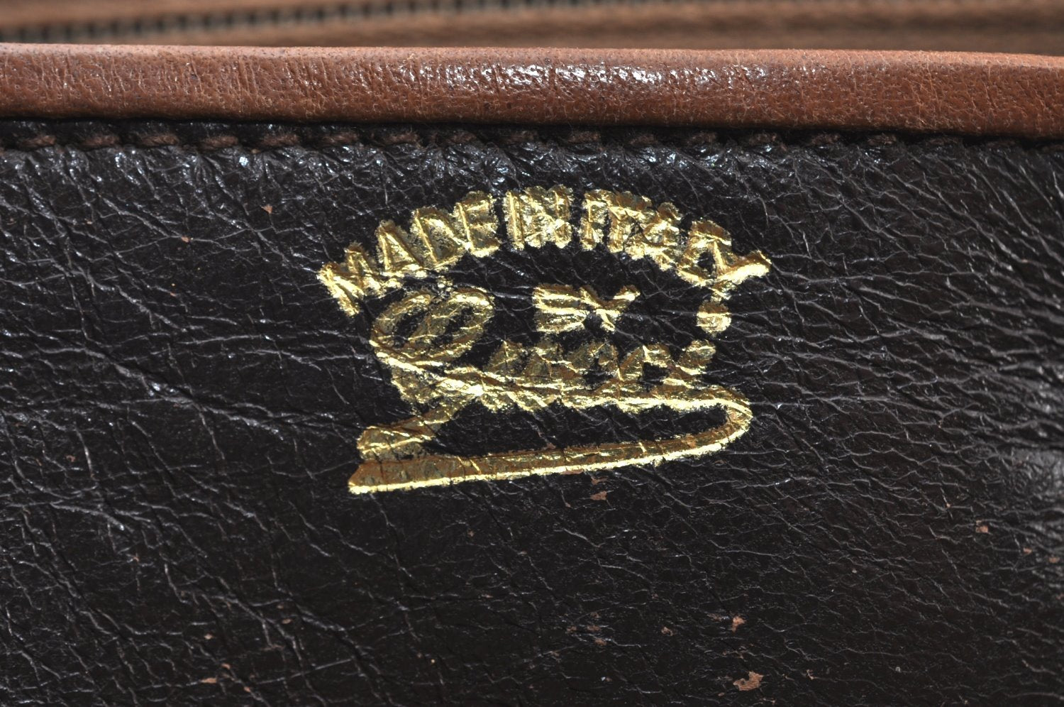 Authentic GUCCI Micro GG Canvas Leather Shoulder Cross Body Bag Brown K8155