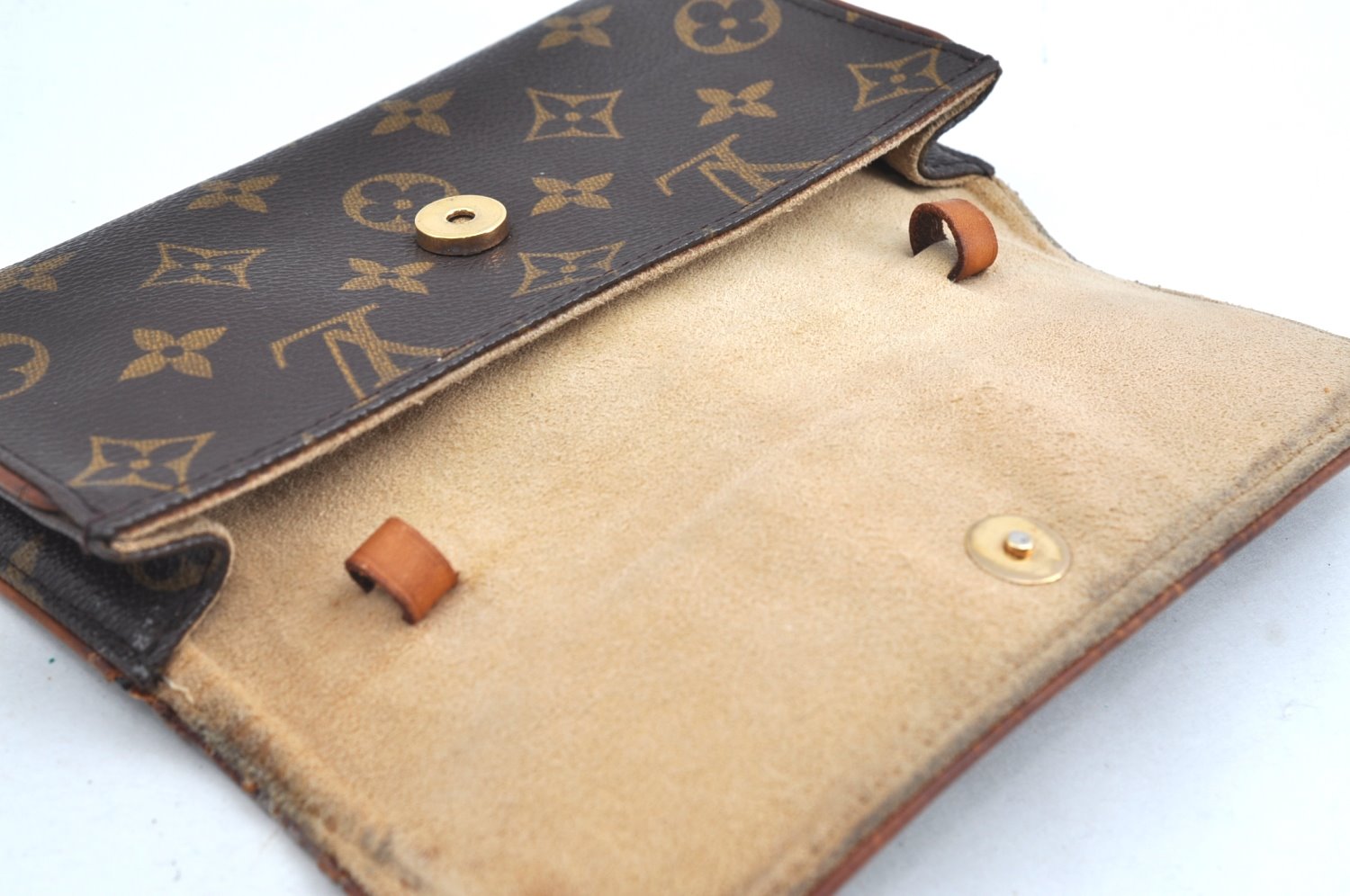 Authentic Louis Vuitton Monogram Pochette Twin PM Shoulder Bag M51854 LV K8157