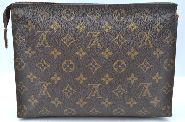 Auth Louis Vuitton Monogram Poche Toilette 26 Pouch Old Model LV Junk K8161