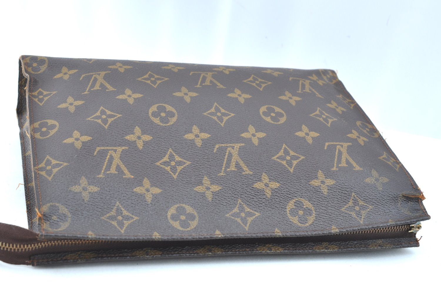 Auth Louis Vuitton Monogram Poche Toilette 26 Pouch Old Model LV Junk K8161