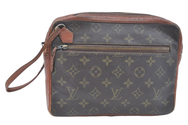 Authentic Louis Vuitton Monogram Pochette Sport Clutch Bag Old Model Junk K8167