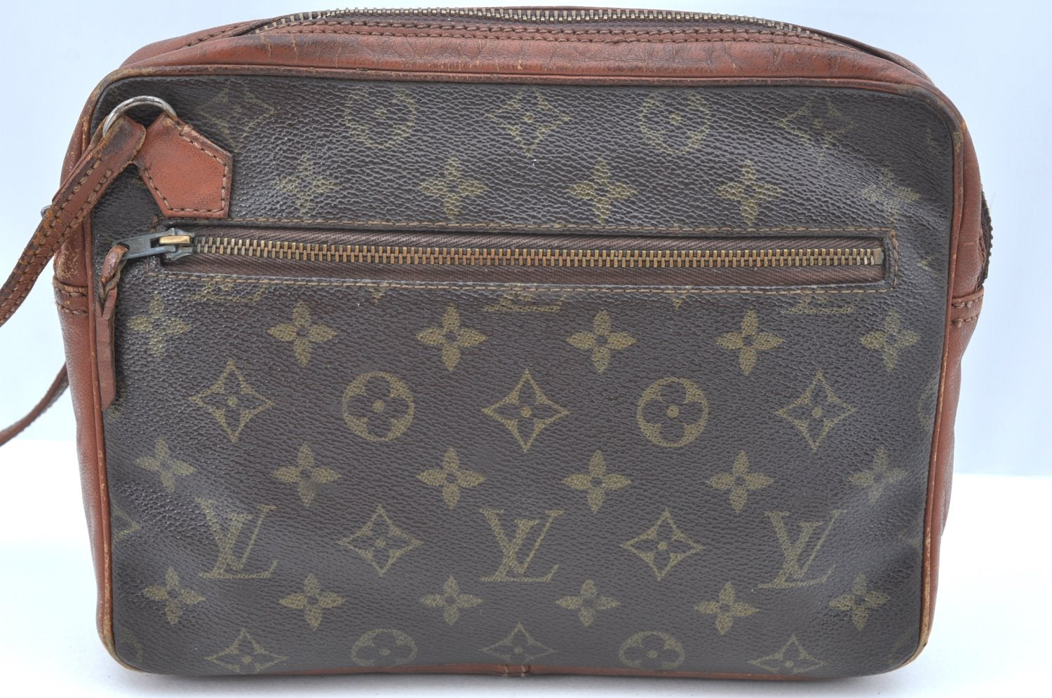 Authentic Louis Vuitton Monogram Pochette Sport Clutch Bag Old Model Junk K8167