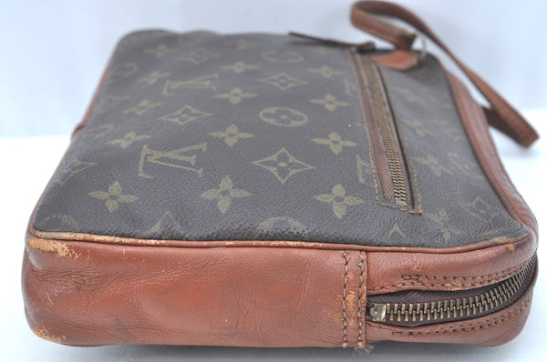 Authentic Louis Vuitton Monogram Pochette Sport Clutch Bag Old Model Junk K8167