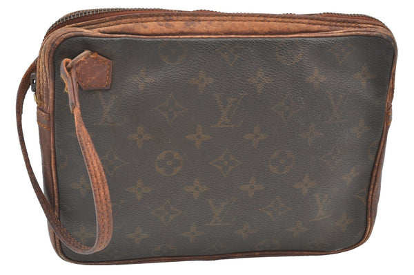 Auth Louis Vuitton Monogram Pochette Sport Clutch Hand Bag Old Model Junk K8168