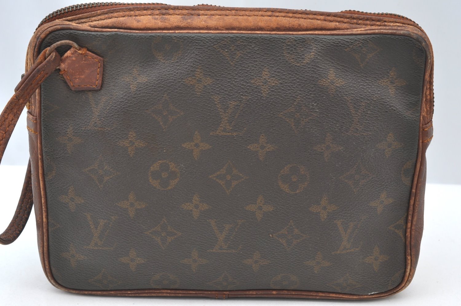 Auth Louis Vuitton Monogram Pochette Sport Clutch Hand Bag Old Model Junk K8168