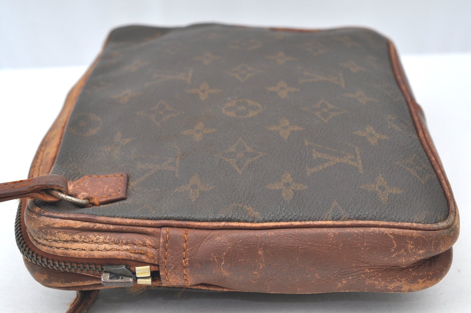 Auth Louis Vuitton Monogram Pochette Sport Clutch Hand Bag Old Model Junk K8168