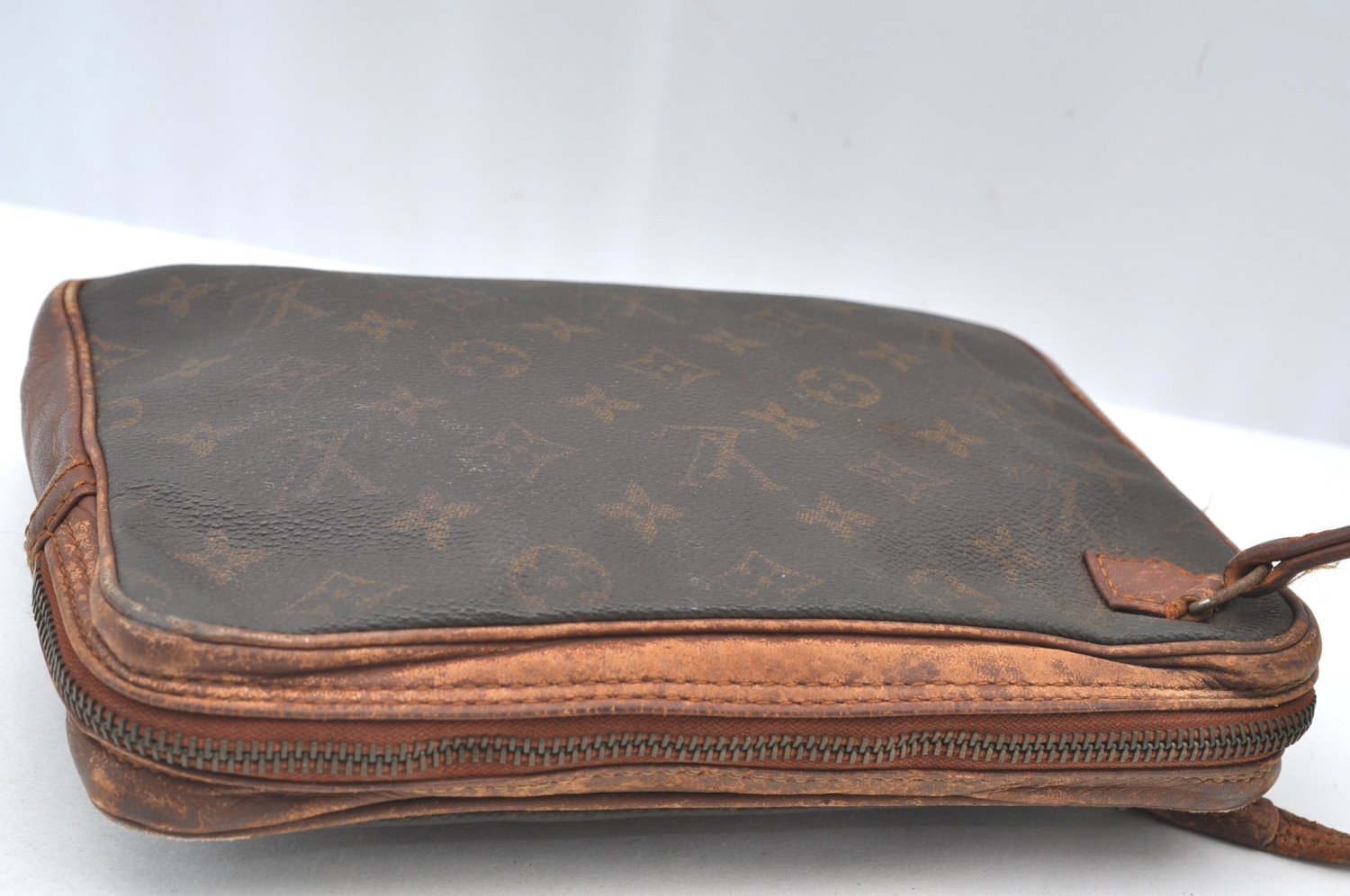 Auth Louis Vuitton Monogram Pochette Sport Clutch Hand Bag Old Model Junk K8168