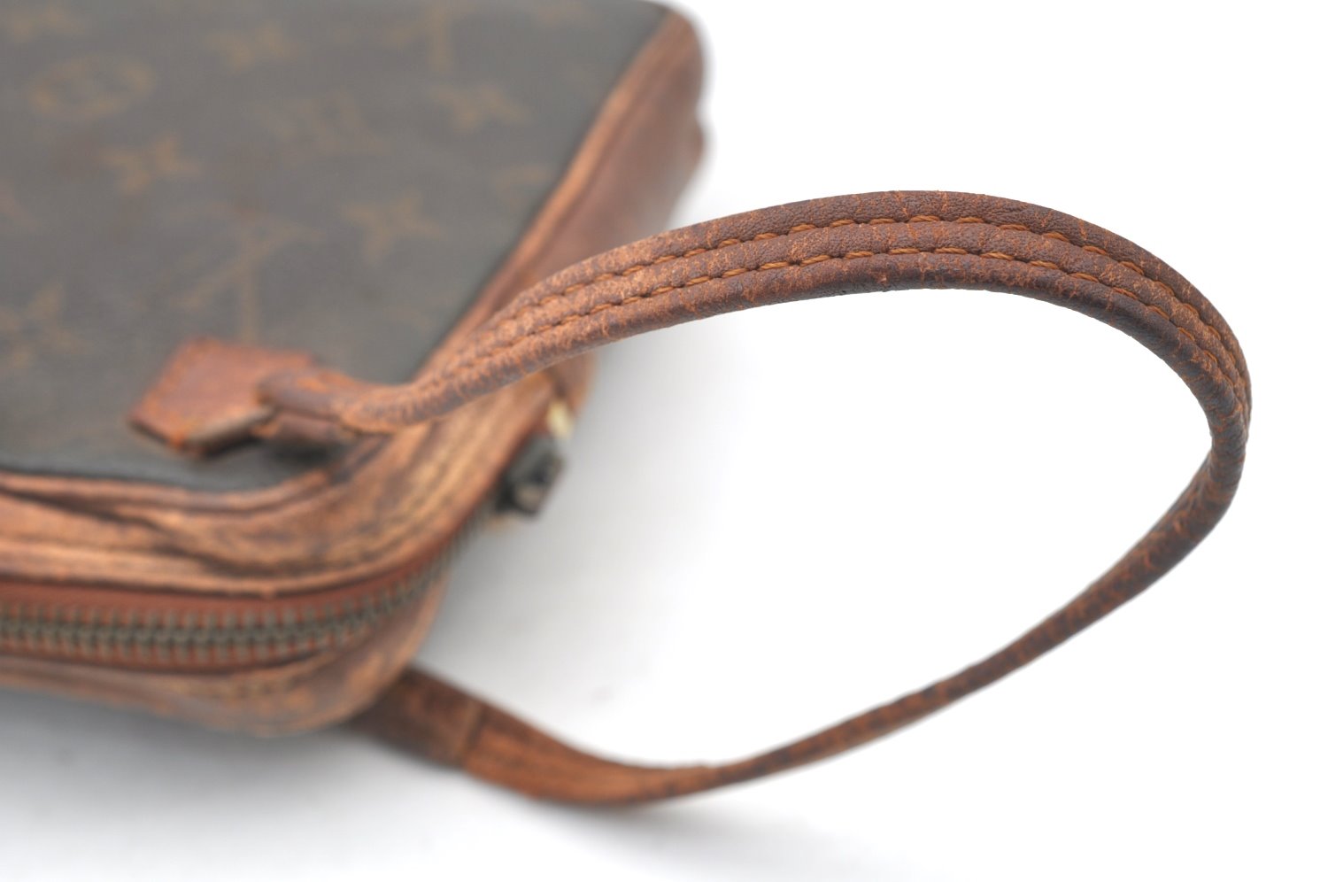 Auth Louis Vuitton Monogram Pochette Sport Clutch Hand Bag Old Model Junk K8168