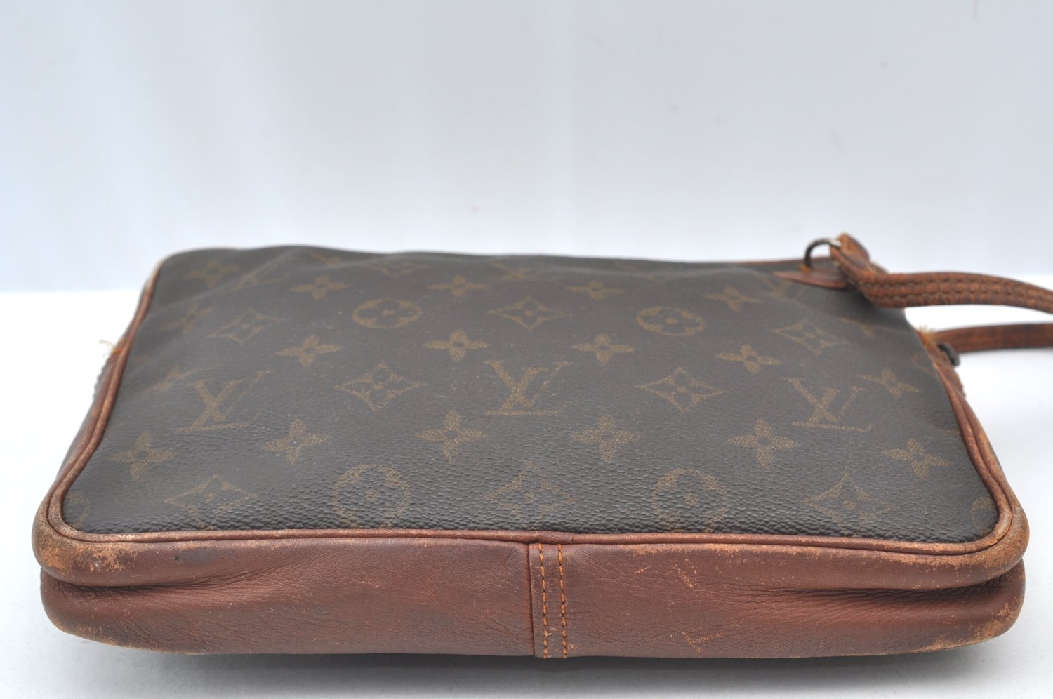 Auth Louis Vuitton Monogram Pochette Sport Clutch Hand Bag Old Model Junk K8168