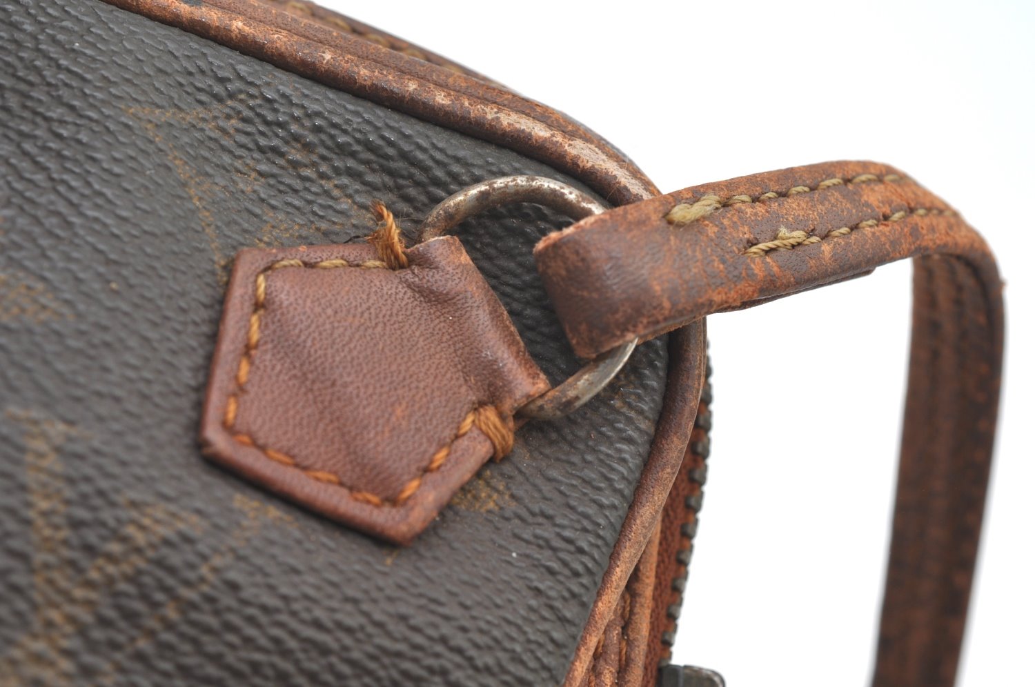 Auth Louis Vuitton Monogram Pochette Sport Clutch Hand Bag Old Model Junk K8168