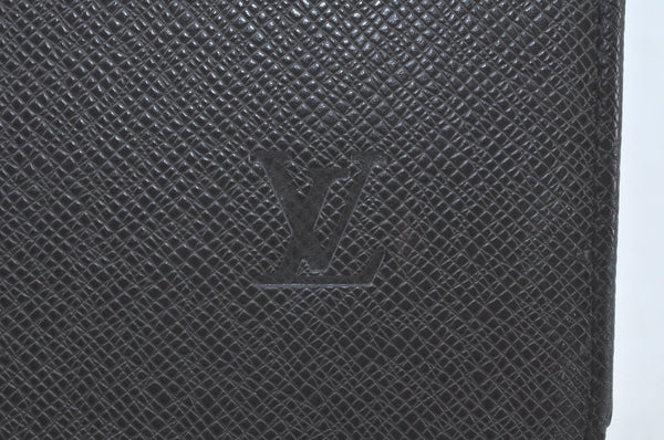 Auth Louis Vuitton Taiga Lozan 2Way Business Hand Bag Black M30052 LV Junk K8169