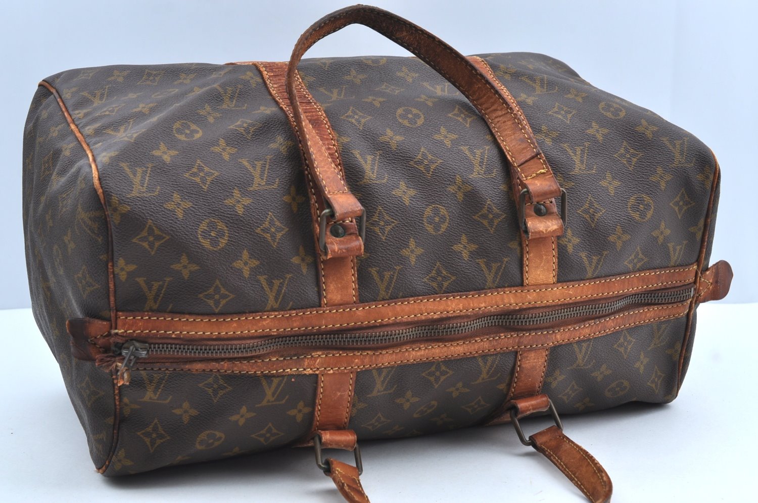 Authentic Louis Vuitton Monogram Sac Souple 45 Hand Boston Bag Old Model K8171