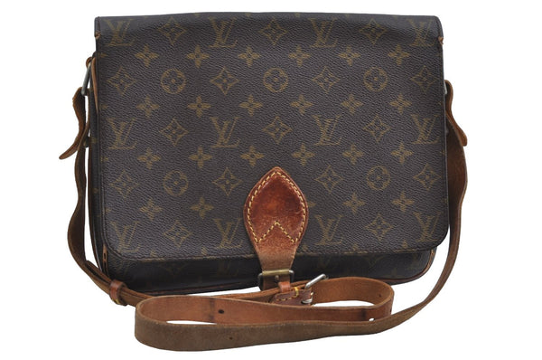Authentic Louis Vuitton Monogram Cartouchiere GM Shoulder Bag Old Model K8175